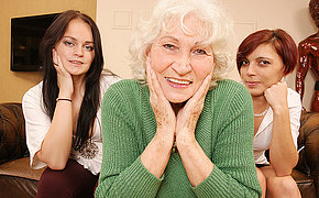 Three old increased by young lesbians have great dealings