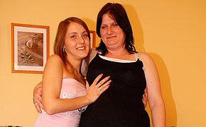 Naughty old increased by young lesbians have fun