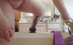 Naughty Nasty Horny Granny Does Herself With A Dildo